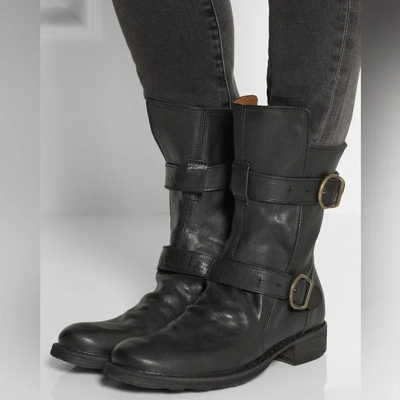 Fiorentini + Baker Eternity 713 Black Leather Biker Boots Size 37 EUC - Picture 8 of 10